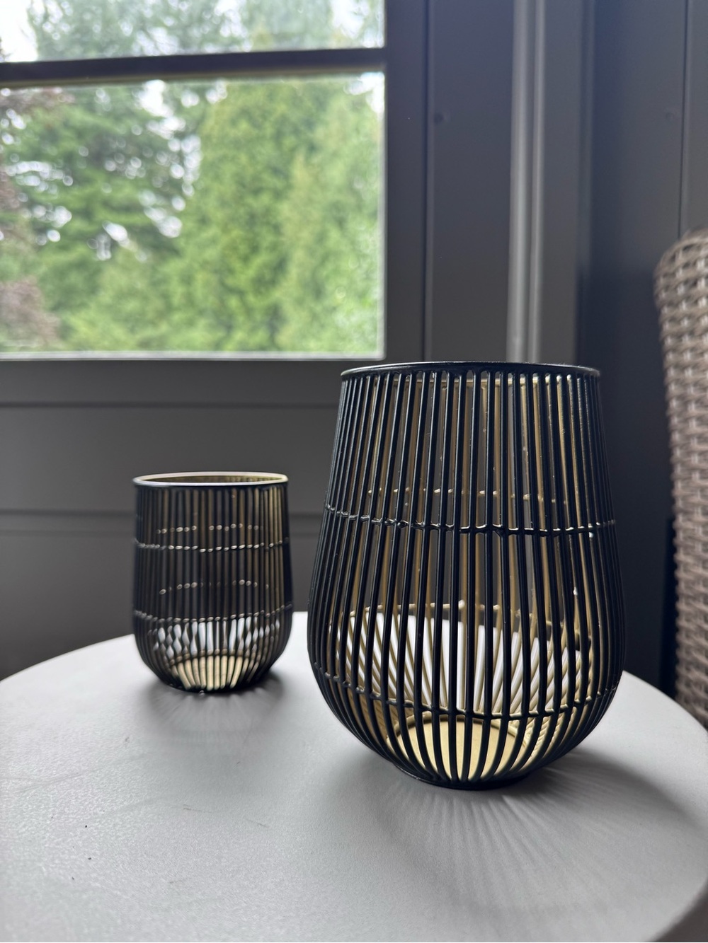 Crate & Barrel Candle Holders Set - Modern Home Accents